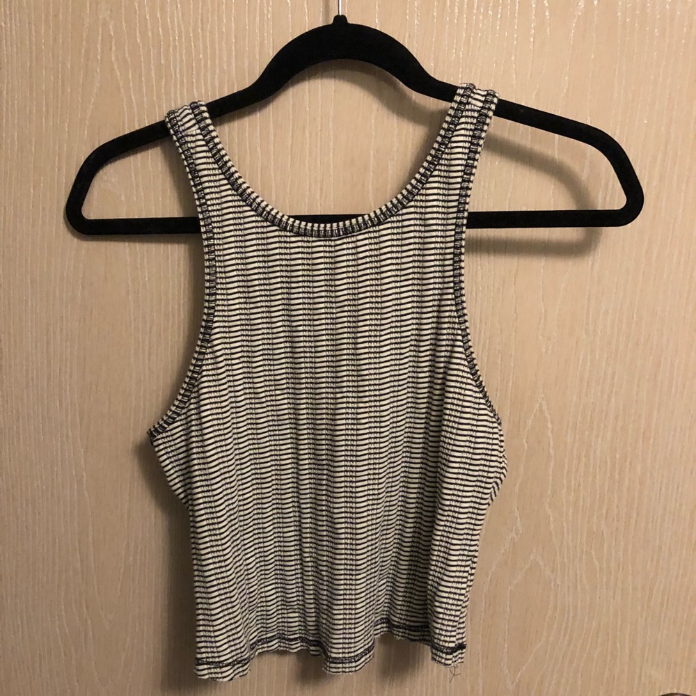 High neck ribbed Free People tank top
